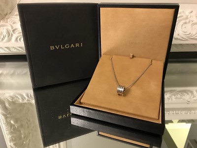 Authentic Bvlgari B Zero 1 Pendant Necklace 18k White Gold Mint Condition Ebay