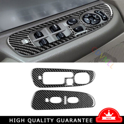 Window Lift Switch Panel Cover For Dodge Ram 1500 2500 3500 Vinyl Carbon Fiber