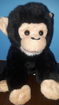 WildRrepublic Black Cuddlekins Monkey Ape Chimp plush 7'' tall Stuffed Animal