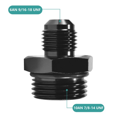 AN6 AN8 AN10 ORB Fuel Line Hose Fitting Male Adapter Aluminum, anodized - Picture 10 of 22