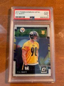 2017 TJ Watt Donruss Optic #122 PSA 9