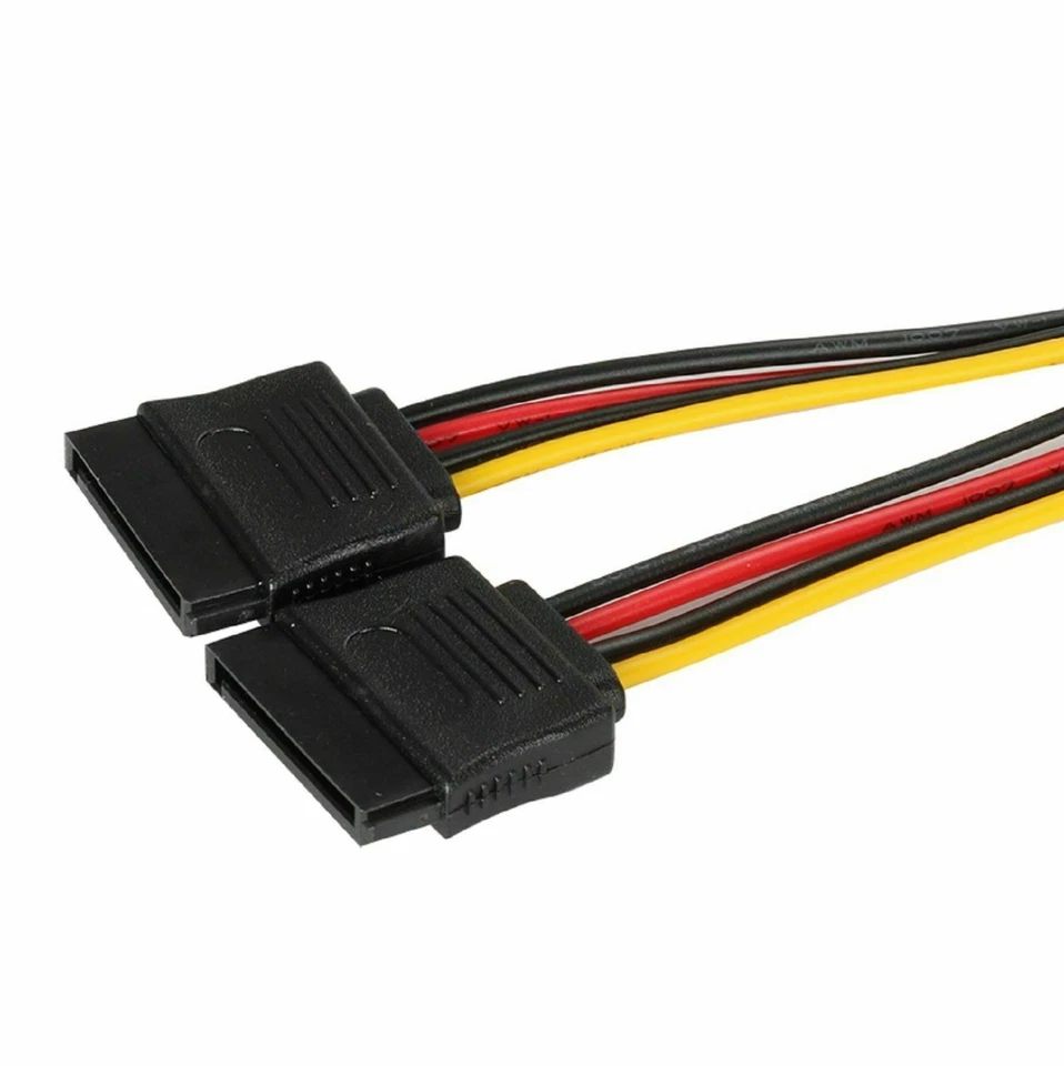 SATA Power 15-pin Y-Splitter Cable Adapter Male to Female for HDD Hard Drive USA - Image 3 of 4