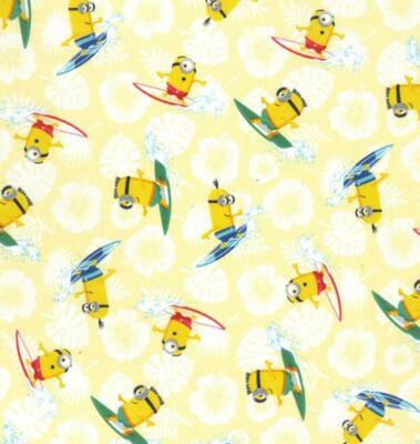 Baumwolle Digitaldruck Design Stoff - Despicable Me Aloha Diener