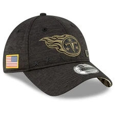 NWT Authentic NFL New Era Men's Salute To Service Black Tech Heather 9Twenty Hat