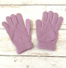 Girls Finger Mittens Gloves Winter Lavender Purple Big Kids Size 8-14 Years