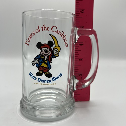 Disney World Pirates of the Caribbean Mickey Mouse Glass Beer Stein Mug 12oz - Picture 9 of 9