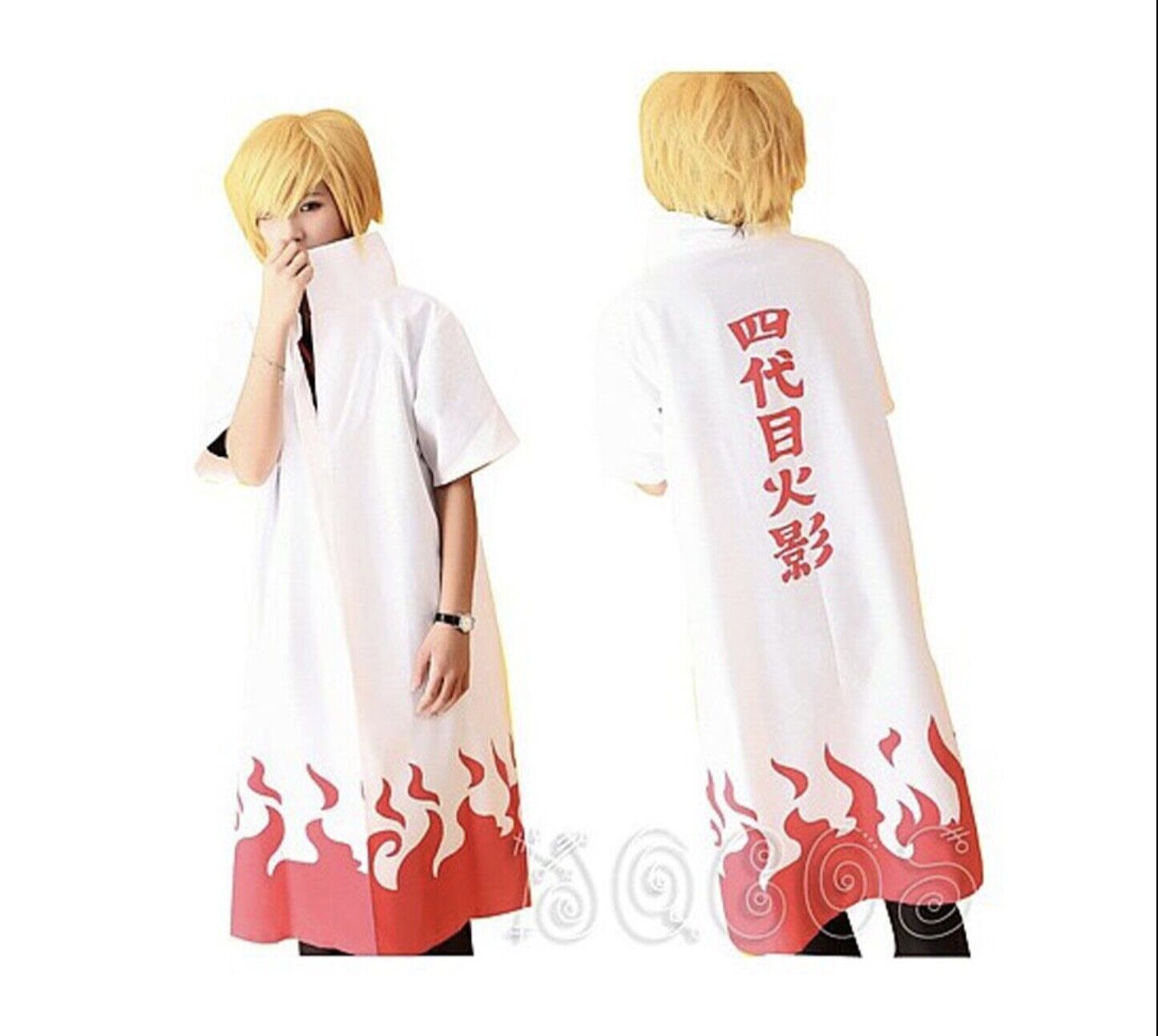 Wholesale Anime Naruto Cosplay Cloak Costume Namikaze Minato 4th