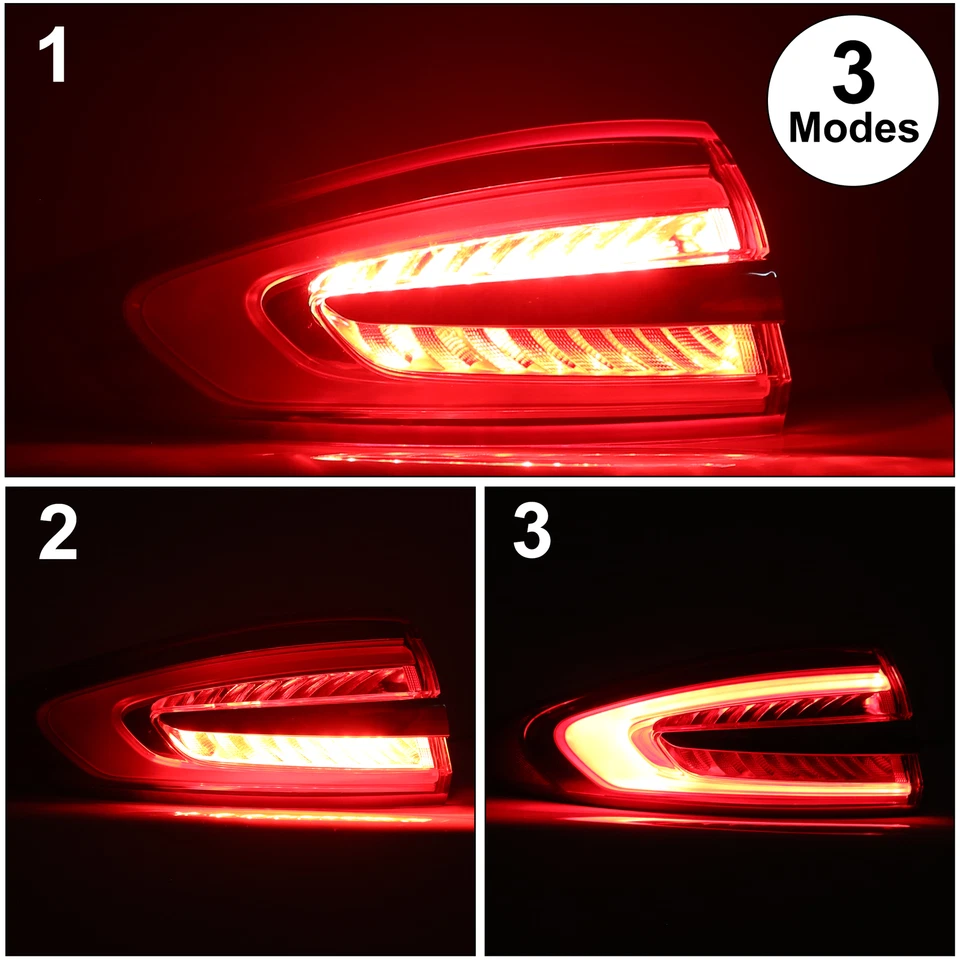 Para Ford Fusion 2017-2020 lado del conductor izquierda LED lámpara trasera exterior montaje LH Foto 2 de 4