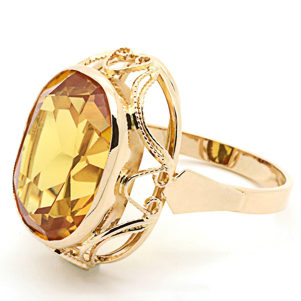 Ring 585 Gelbgold mit Citrin - Bild 3 von 4