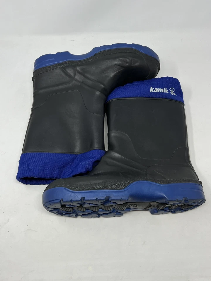 KAMIK Niños Niños 4 Botas Negras Aisladas Impermeables Nieve Trabajo Granja Rancho Zapatos Foto 4 de 4