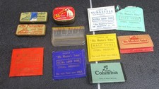 Bundle of Vintage Gramophone Record Needle Tins / Packets with some Needles.