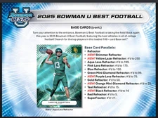 2025 Bowman University Best Football Hobby SINGLE PACK - RIPPED LIVE ONLY