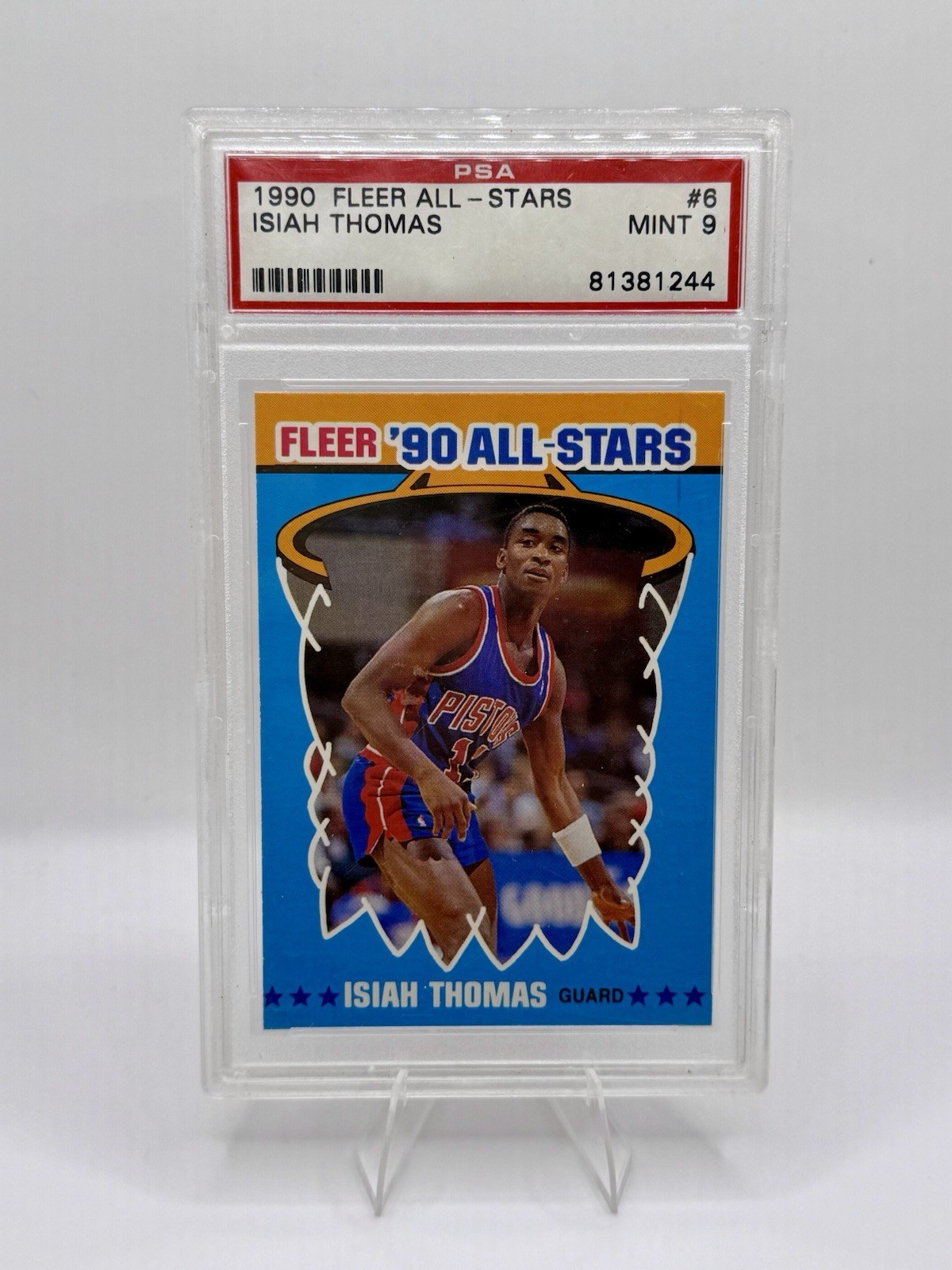 1990 FLEER ALL-STARS #6 ISIAH THOMAS INSERT PISTONS HOF PSA 9 MINT!