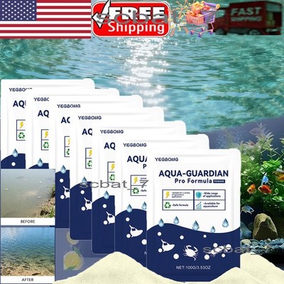 1~10 Bag Aquarium Water Clarifier Powder Pro Formula Aquaculture Water Purifier