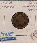 1909 s indian head penny cent FINE/VF? Rare KEY DATE