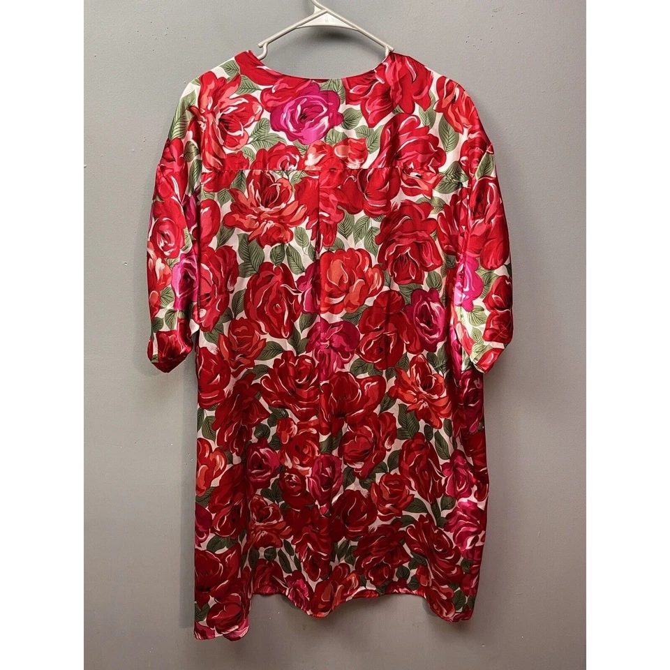 Solange Camisa de Dormir Sedosa Mujer Talla Grande 18/20 Vintage Audaz Camisón Floral Foto 2 de 4