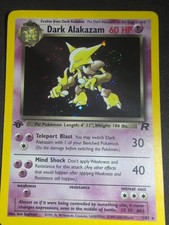 Dark Alakazam 1/82 Team Rocket Holo 1st Edition W/Swirl on eBay