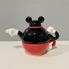 Disney Parks Mickey Mouse Teapot Mug Set Ceramic Tea Pot Cup w Lid Authentic
