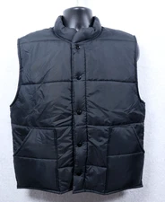 VTG 80s Aristo Jac Men's Large Puffer Vest Black Insulated Outdoor Hiking USA