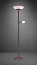 Floor Standing Lamp 2xe27/e14 46w Copper/white Metal/glass