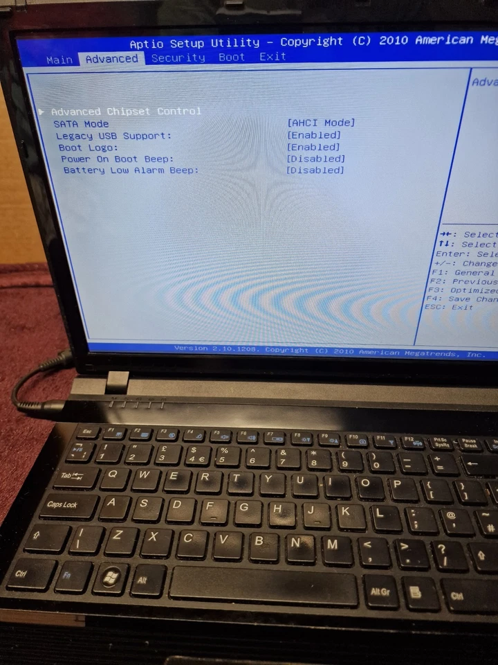 Zoostorm/Clevo W251HU Laptop Intel i3,8GB Ram No Hdd 15.6" Bios Tested Only  - Image 4 of 4