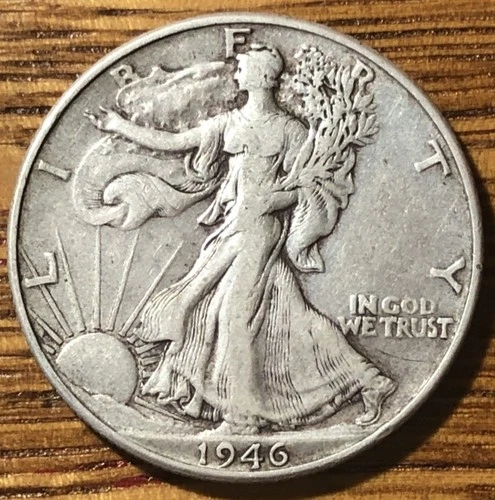 1946 P Walking Liberty Silver Half Dollar - Nice! XF Quality Coin - FREE SHIP