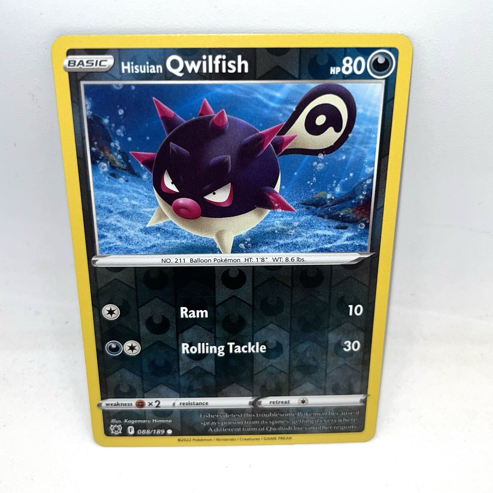 Pokemon Astral Radiance Hisuian Qwilfish 88/189 Reverse Holo