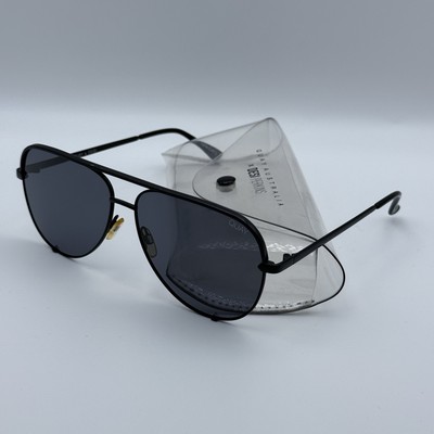 Quay X Desi Perkins Australia High Key Polarized Sunglasses Black Smoke W/ Case