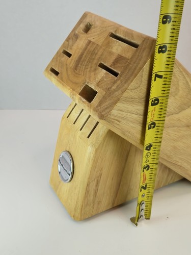 KitchenAid 10 Slot Wood Kitchen Knife Block Replacement Good Condition - Picture 6 of 10