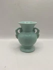 VTG Turquoise 'Haeger' Amphora Vase, USA Small Bud Vase 4.5”