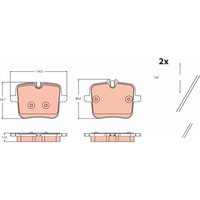 TRW BremsbelÄGe Satz Hinten Passend FüR Alpina B5 B7 B8 XB7 BMW 3 5 7 8 X5 X6 X7