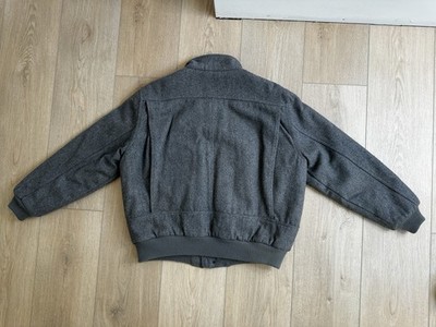 Vintage 80s Pacific Trail Gray Wool Insulated Bomber Jacket