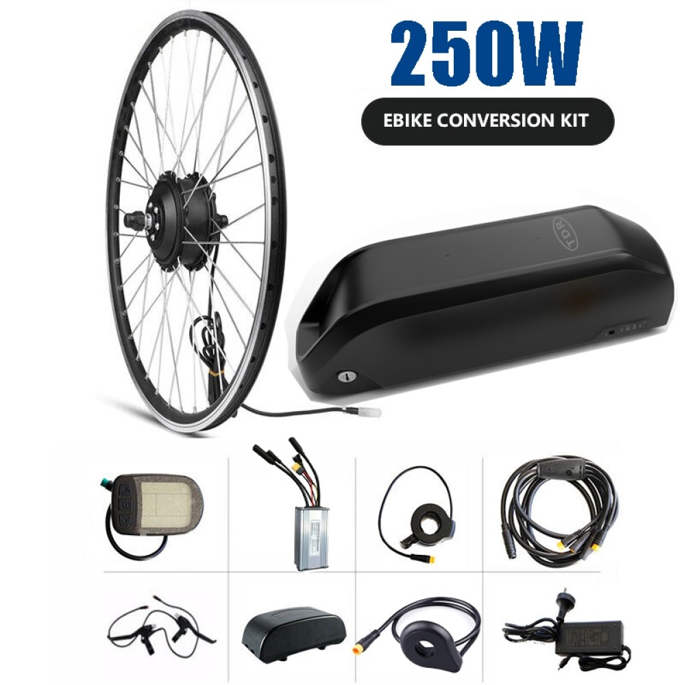 Electric Bike Conversion Kit 36V 250W 26'' Rear Wheel W' Battery