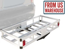 EIevate Outdoor Aluminum Basket Hitch Cargo Carrier for Travel and Hauling.