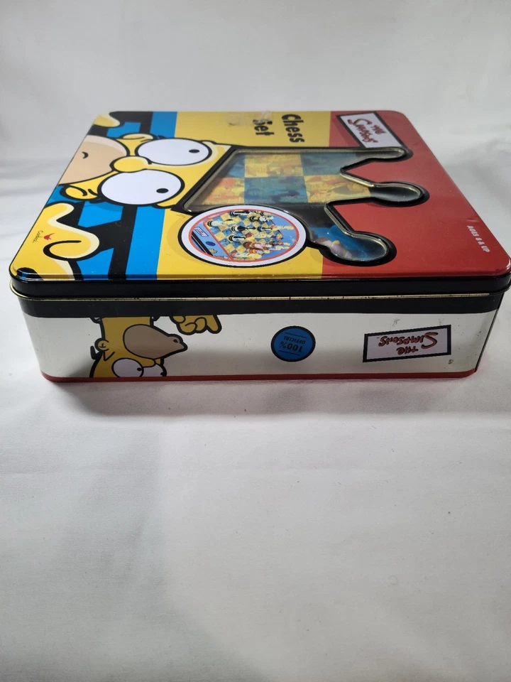 The Simpsons 3D Chess Set In Tin Box Cardinal Complete Set Vintage 1998  - Image 3 of 4
