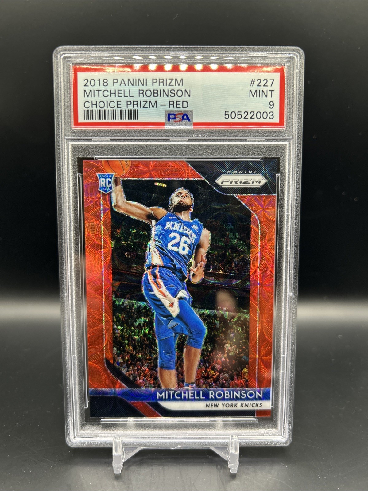 2018 Panini Prizm Choice Red /88 Mitchell Robinson #227 PSA 9 Mint Rookie RC