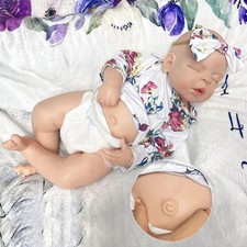 22 Inch Full Silicone Lifelike Newborn Girls Handmade Reborn Baby Doll Otard