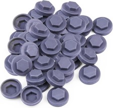 400 Pack Steel Gray 8mm Roofing Screw Caps – Durable Plastic Snap-On Covers f...