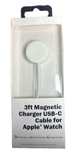 Open Box OEM Apple Watch Magnetic Rapid Charging USB-C Charger Cable 3 ft White