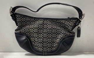 Vintage Coach Black Mini Signature Soho Canvas Hobo Shoulder Bag 6351
