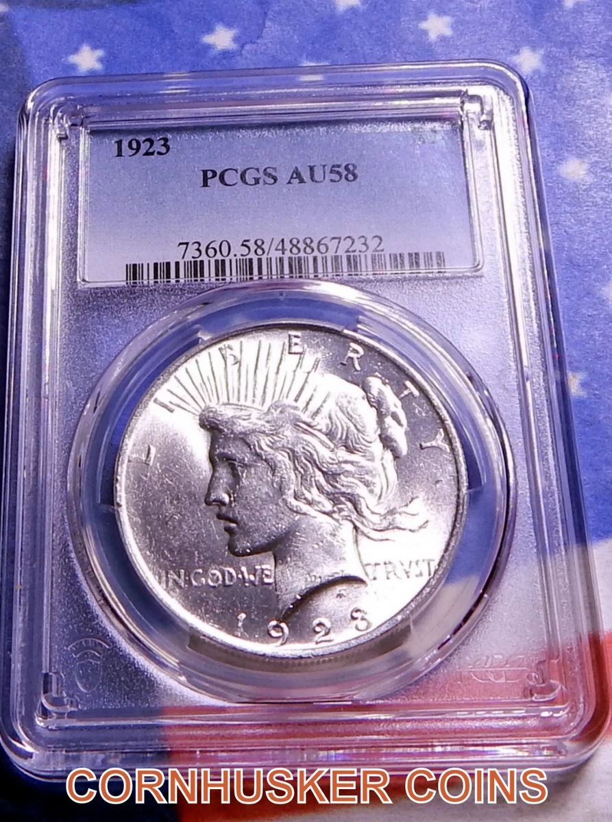 AU 58 Graded 1923 Year Peace Dollars (1921-1935) for sale | eBay