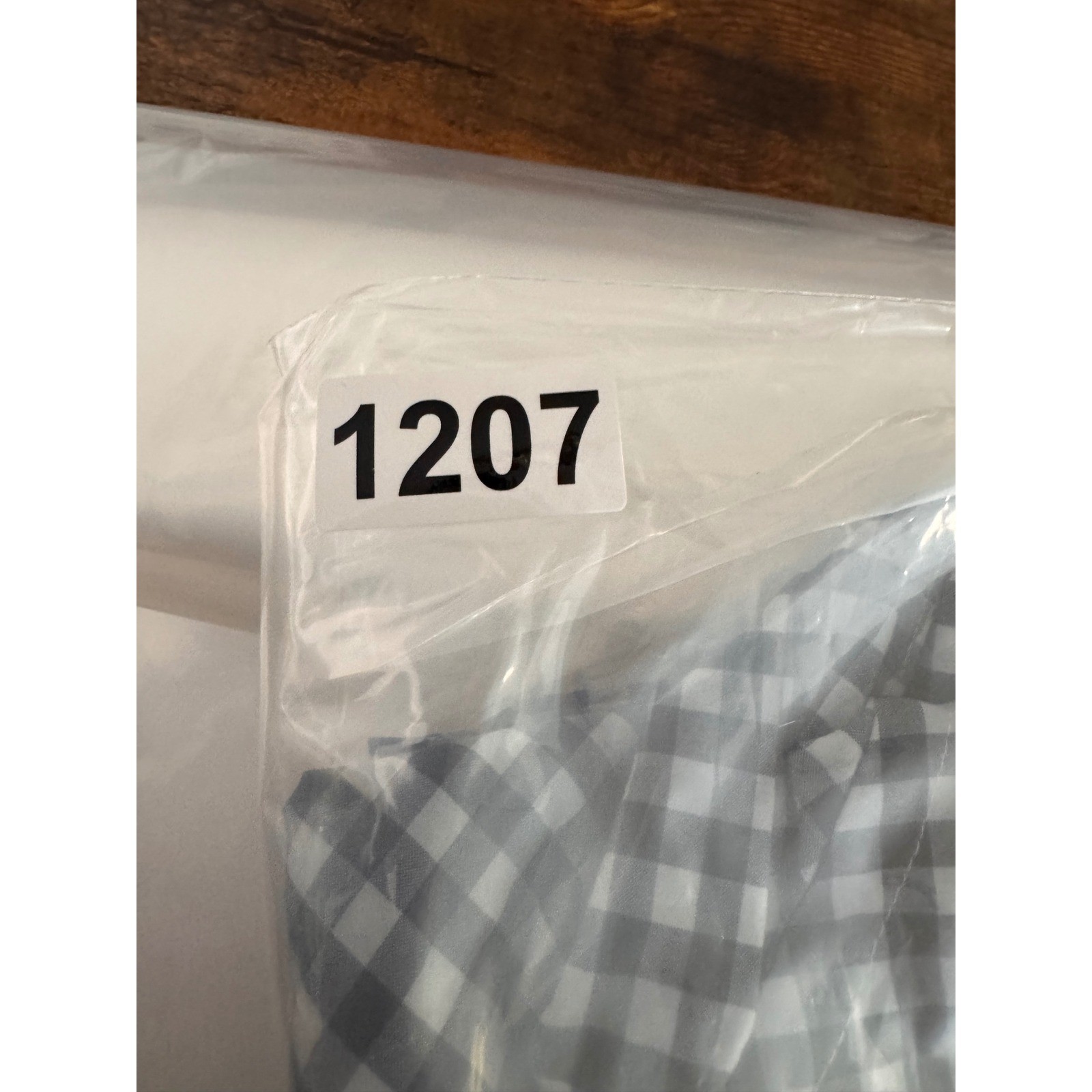 Express Men M Fitted Gingham Button Up Shirt Navy… - image 8