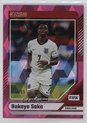 2024-25 Panini Donruss FIFA Pink Cubic 33/99 Bukayo Saka #54 0z8s