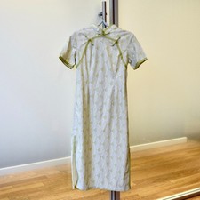 Green Plaid Qipao Dress - Chinese Traditional Cheongsam