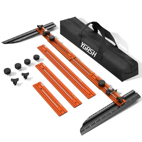 Measuring & Layout Tools SNEZHANA Stair Tread Template Tool - Aluminum Alloy Measuring Gauge For Stair Riser Layouts & DIY Stair Tread Jig - View #9