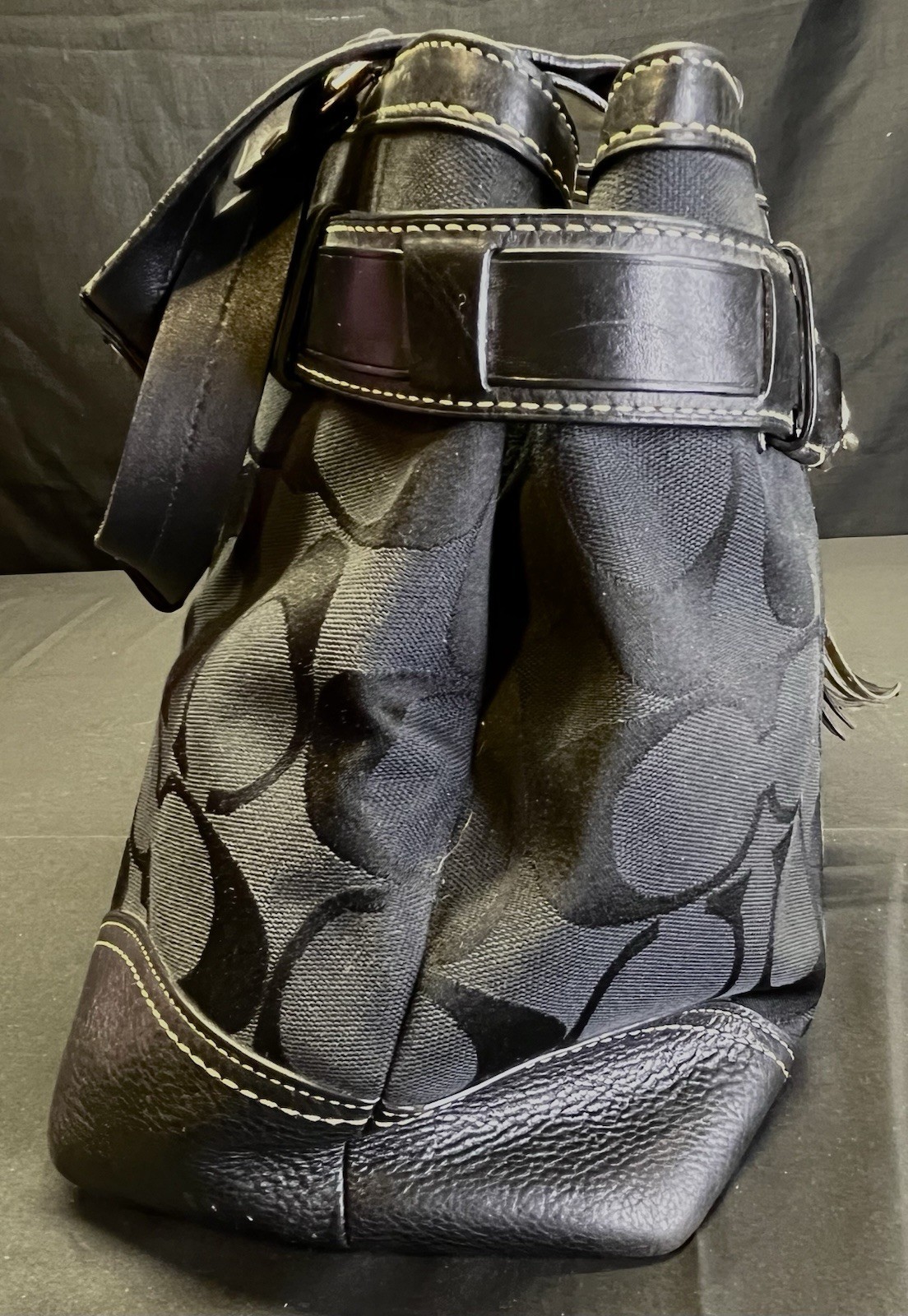 Coach Large Signature Hampton Python Print Hook &… - image 8