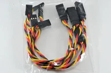 5 Pack: (5) 15CM Twisted 22awg Servo Extensions Lead JR / Hitec