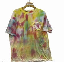 Vintage 90s Tie Dye All Over Print Fruit Of The Loom Single Stitch Shirt USA XL