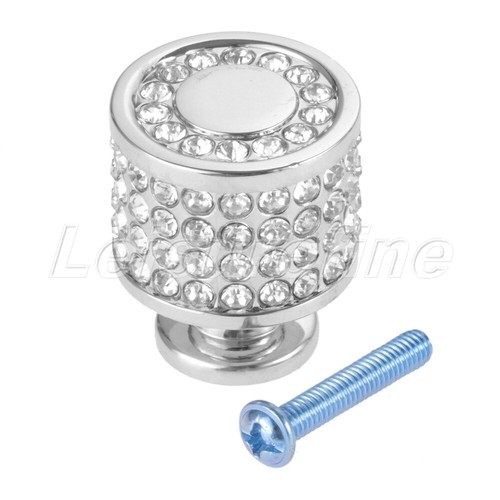 Crystal Zinc Alloy Drawer Cabinet Knob Door Handle Furniture Pull Handle 2 Shape - Picture 11 of 14
