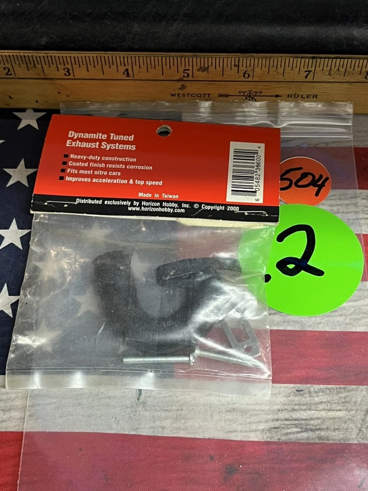 VINTAGE Dynamite DYN6600 .12 - .15 Exhaust Manifold Set Standard Aluminum Black - Image 2 of 3